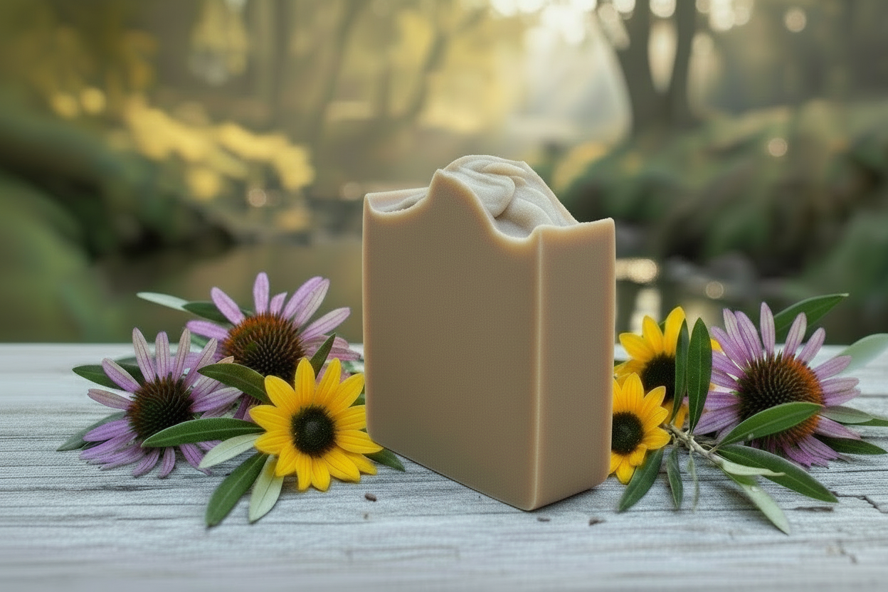 Echinacea, Olive and Sunflower Oil Soap - Extra Chunky