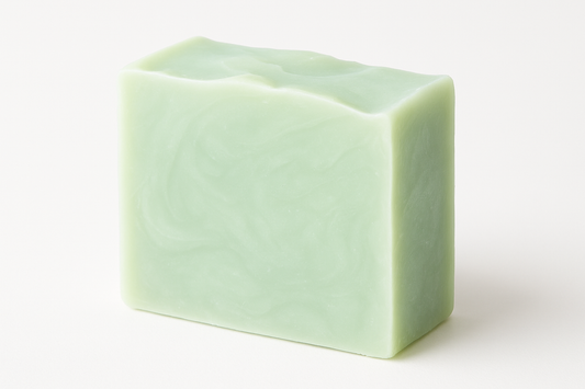 Light mint green cucumber, avocado, and shea butter soap