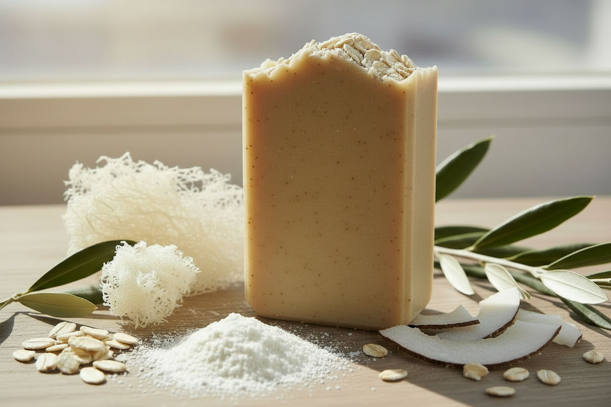 Sea Moss Oatmeal Soap - Tall and Narrow